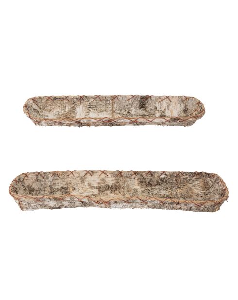2 Plateaux Pepe bruns - L.80 x H.8 x l.25/L67 x H.6 x l.19 cm