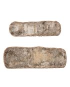 2 Plateaux Pepe bruns - L.80 x H.8 x l.25/L67 x H.6 x l.19 cm