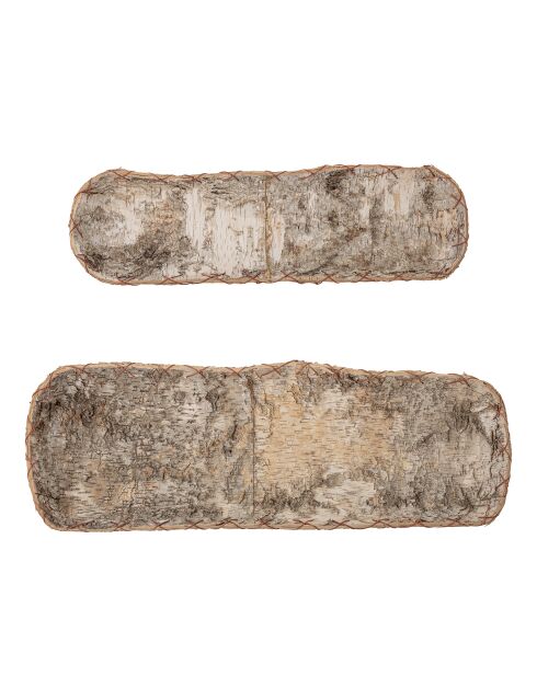 2 Plateaux Pepe bruns - L.80 x H.8 x l.25/L67 x H.6 x l.19 cm