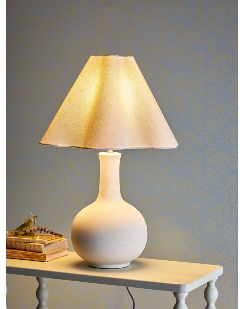 Heide witte tafellamp - D.42 x H.60 cm