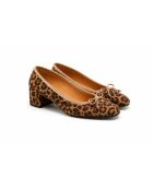 Ballerinas Diane Pony aus Samt aus Leder