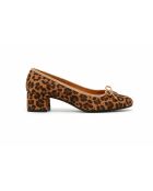Ballerinas Diane Pony aus Samt aus Leder