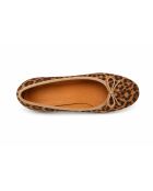 Ballerinas Diane Pony aus Samt aus Leder
