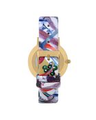 Montre Quartz Herbalism en cuir multicolore
