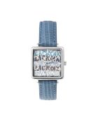 Lacroix Crossing Quarzuhr aus blauem Leder