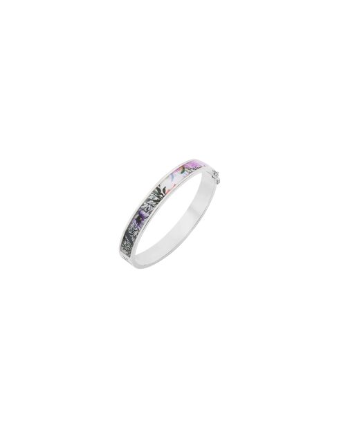 Bracelet manchette Herbier argenté