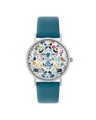 Paper Dream Quartz horloge in blauw leer