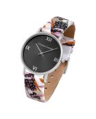 Montre Quartz Herbalism en cuir multicolore