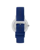 Fall'ing Love Quarzuhr aus marineblauem Leder