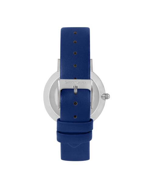 Fall'ing Love Quarzuhr aus marineblauem Leder
