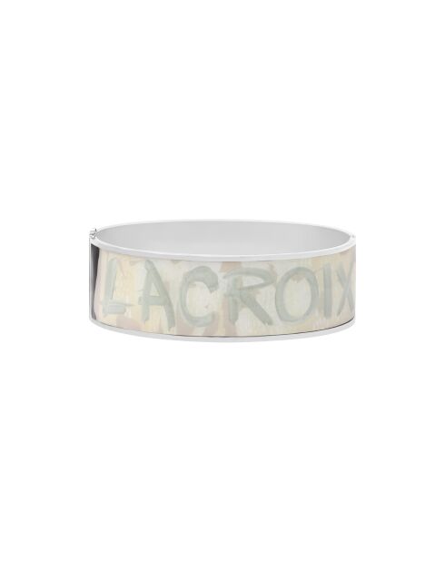 Bracelet manchette PAPIER argenté