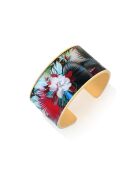 Armreif mit goldenem Blumenvogel