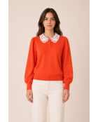 Pilgrim orangefarbener Pullover