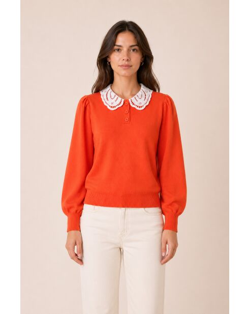 Pilgrim orangefarbener Pullover