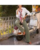 Khakifarbene Wildlederhose Lou