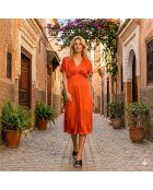 Kiara Orangefarbenes Kleid