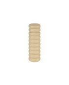 Set de 2 molinillos en madera maciza de haya Suli burdeos y amarillo - 18x6x6 cm