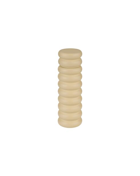 Set de 2 molinillos en madera maciza de haya Suli burdeos y amarillo - 18x6x6 cm
