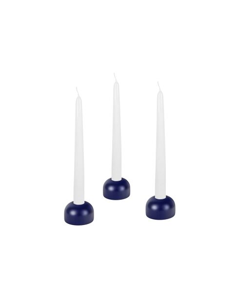 Candelabros de madera maciza de haya de 3 Lums, modelo pequeño, tarta de arándanos, 3,5 x 6 x 6 cm