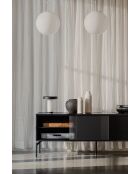 Meuble TV Met volcan noir - 60x160x42 cm