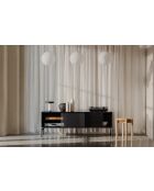 Meuble TV Met volcan noir - 60x160x42 cm