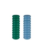 Set de 2 molinillos en madera maciza de haya Suli azul/verde - 18x6x6 cm