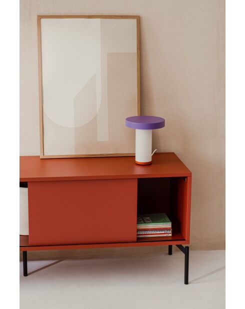 Meuble TV Met rose terracotta - 60x160x42 cm
