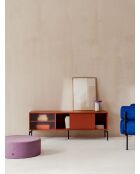 Meuble TV Met rose terracotta - 60x160x42 cm