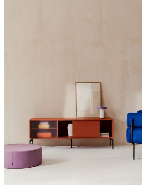 Meuble TV Met rose terracotta - 60x160x42 cm