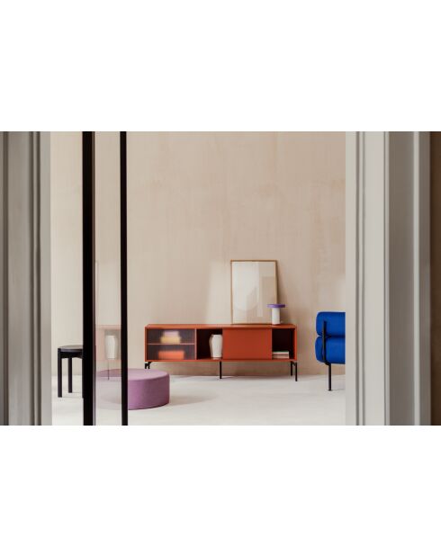 Meuble TV Met rose terracotta - 60x160x42 cm