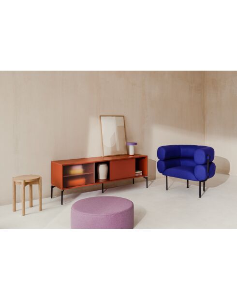 Meuble TV Met rose terracotta - 60x160x42 cm