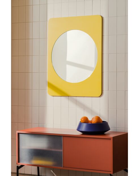 Miroir Aku jaune doux - 90x70x1.2 cm