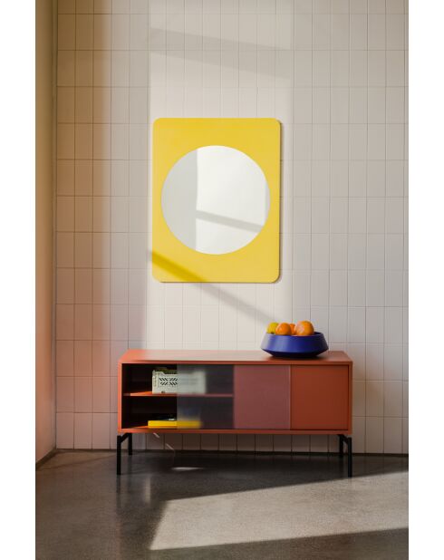 Miroir Aku jaune doux - 90x70x1.2 cm