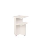 Table de chevet en mélamine Atik gris amande - 56.5x36x36 cm