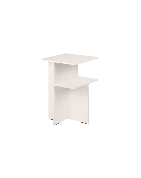 Table de chevet en mélamine Atik gris amande - 56.5x36x36 cm