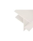 Table de chevet en mélamine Atik gris amande - 56.5x36x36 cm