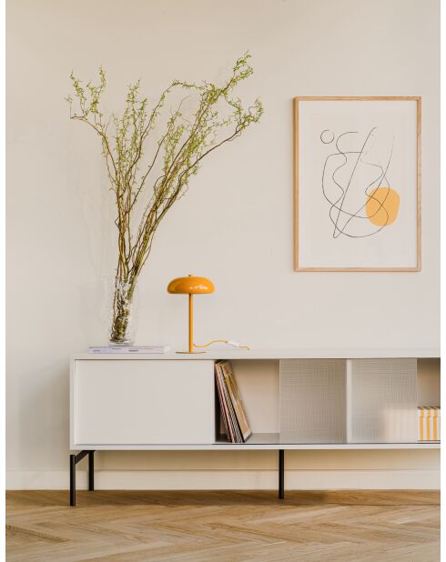 Meuble TV Met gris amande - 60x160x42 cm
