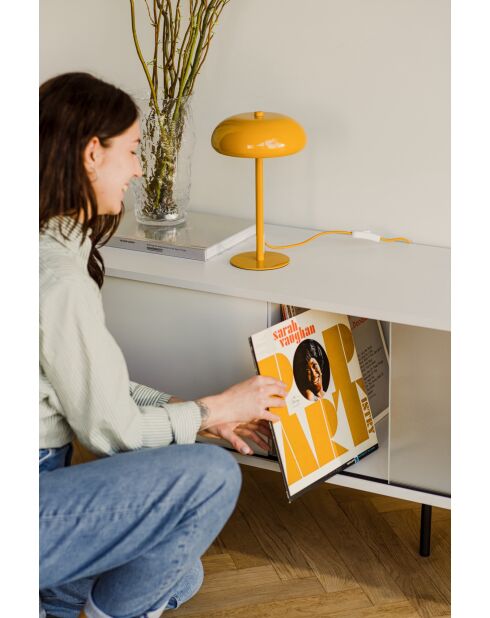 Meuble TV Met gris amande - 60x160x42 cm