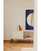 Meuble TV Met gris amande - 60x160x42 cm
