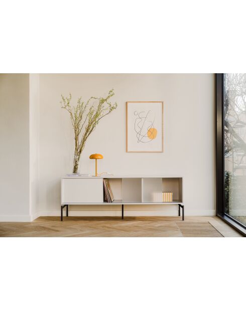 Meuble TV Met gris amande - 60x160x42 cm