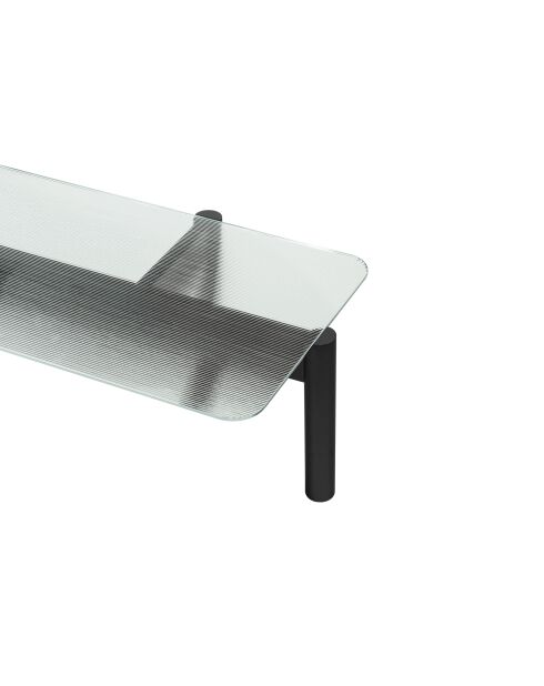 Tavolino Kob vulcano nero - 40,5x105x55 cm