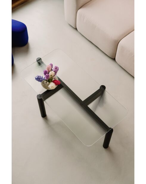 Tavolino Kob vulcano nero - 40,5x105x55 cm