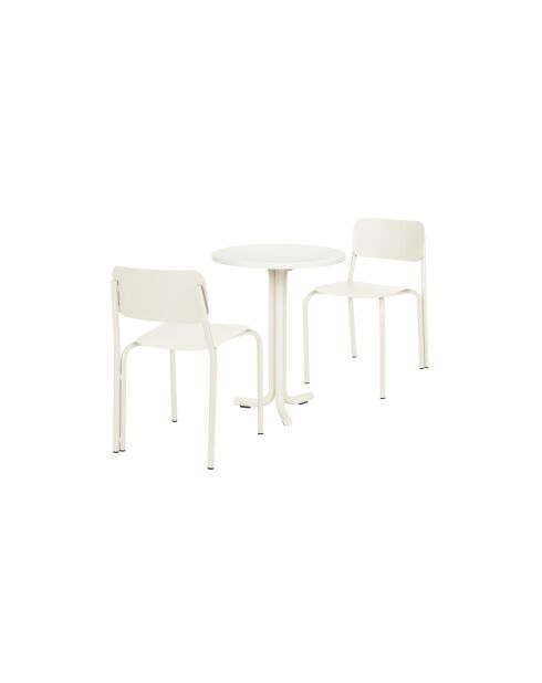 Mesita cuadrada Nokk beige - 73x59x59 cm