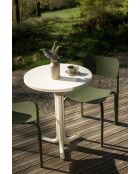 Mesita cuadrada Nokk beige - 73x59x59 cm