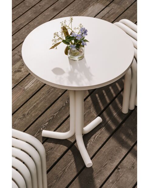 Mesita cuadrada Nokk beige - 73x59x59 cm