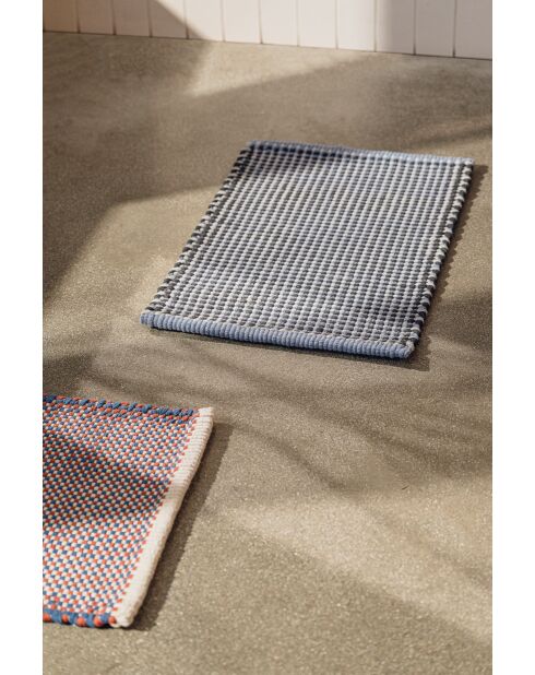 Dei Fußmatte aus Baumwolle schwarz/grau und blau - 70x50 cm