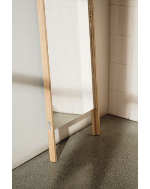 Miroir sur pied Lun chêne - 166x49x4 cm