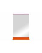 Miroir mural Lun écorce d'orange et violette pâle - 75x50cm