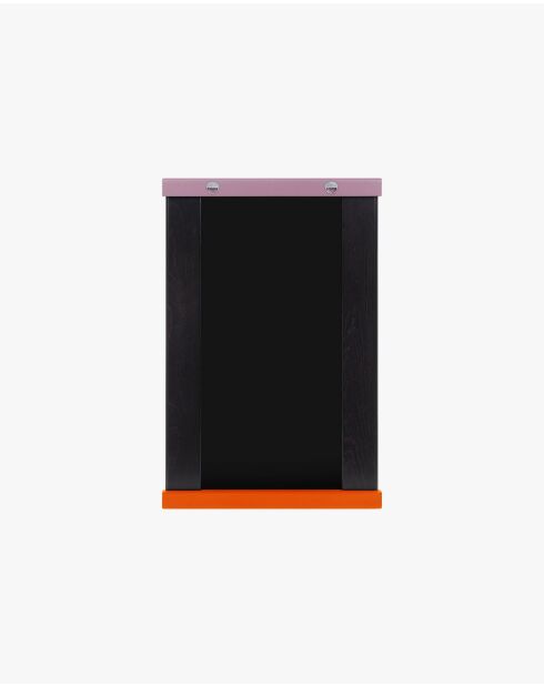 Miroir mural Lun écorce d'orange et violette pâle - 75x50cm