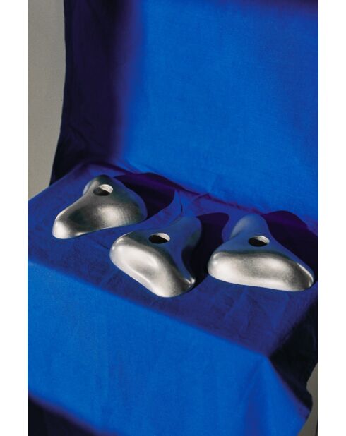 Bougeoir Mis aluminium - 2.5x10x11 cm